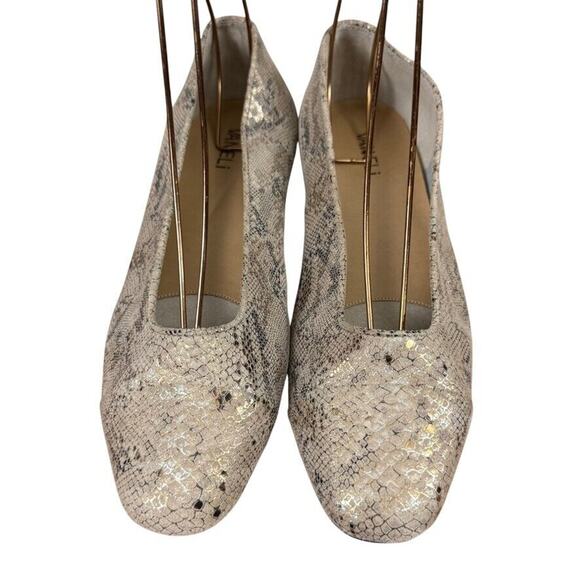Vaneli Van Eli Nappa Metallic Leather Snake Print Slip On Loafers Shoes sz 10 W - Picture 6 of 16